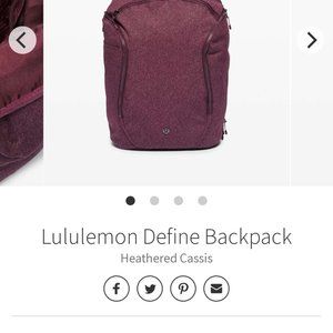 Lululemon define backpack purple, excellent like a new